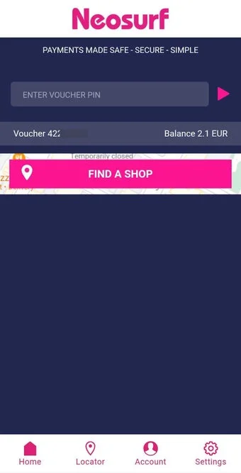 Neosurf Zrzut ekranu 2